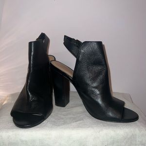 Aldo open- toed ankle  boots
